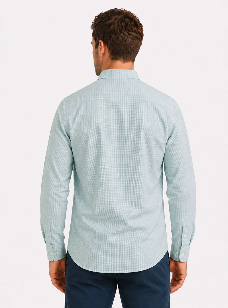 CAMISA A CUADROS REGULAR FIT VERDE ARROW - 2