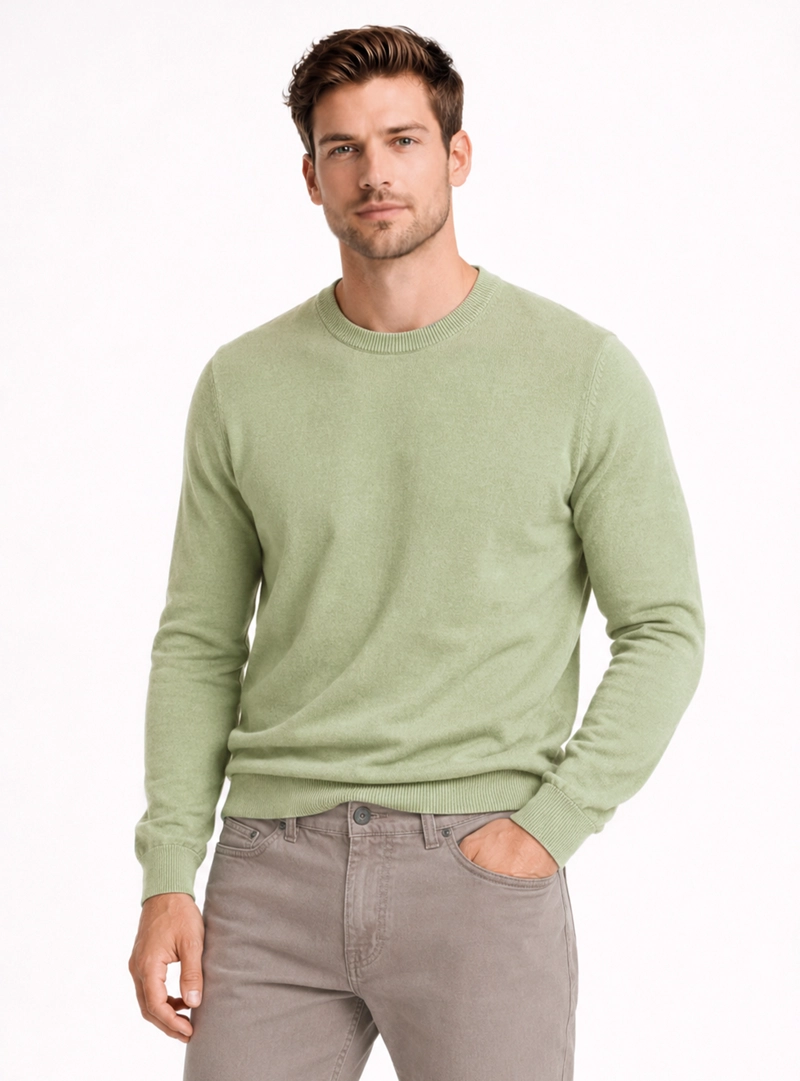 SWEATER STONE WASH REGULAR FIT VERDE ARROW - 1