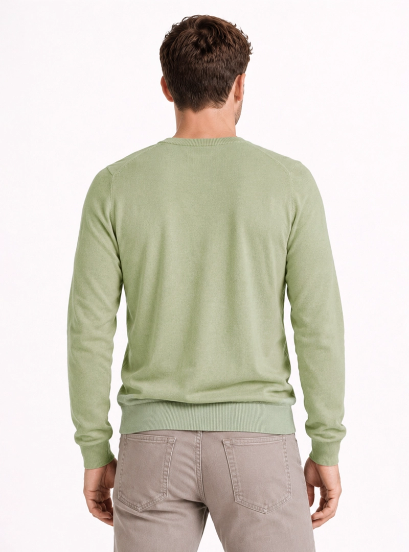 SWEATER STONE WASH REGULAR FIT VERDE ARROW - 2