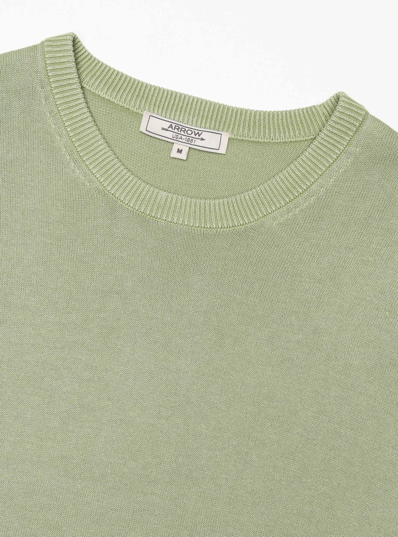 SWEATER STONE WASH REGULAR FIT VERDE ARROW - 5