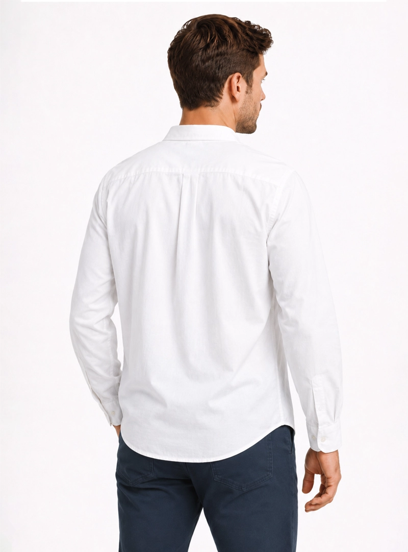 CAMISA LINO ALGODON REGULAR FIT BLANCO ARROW - 2