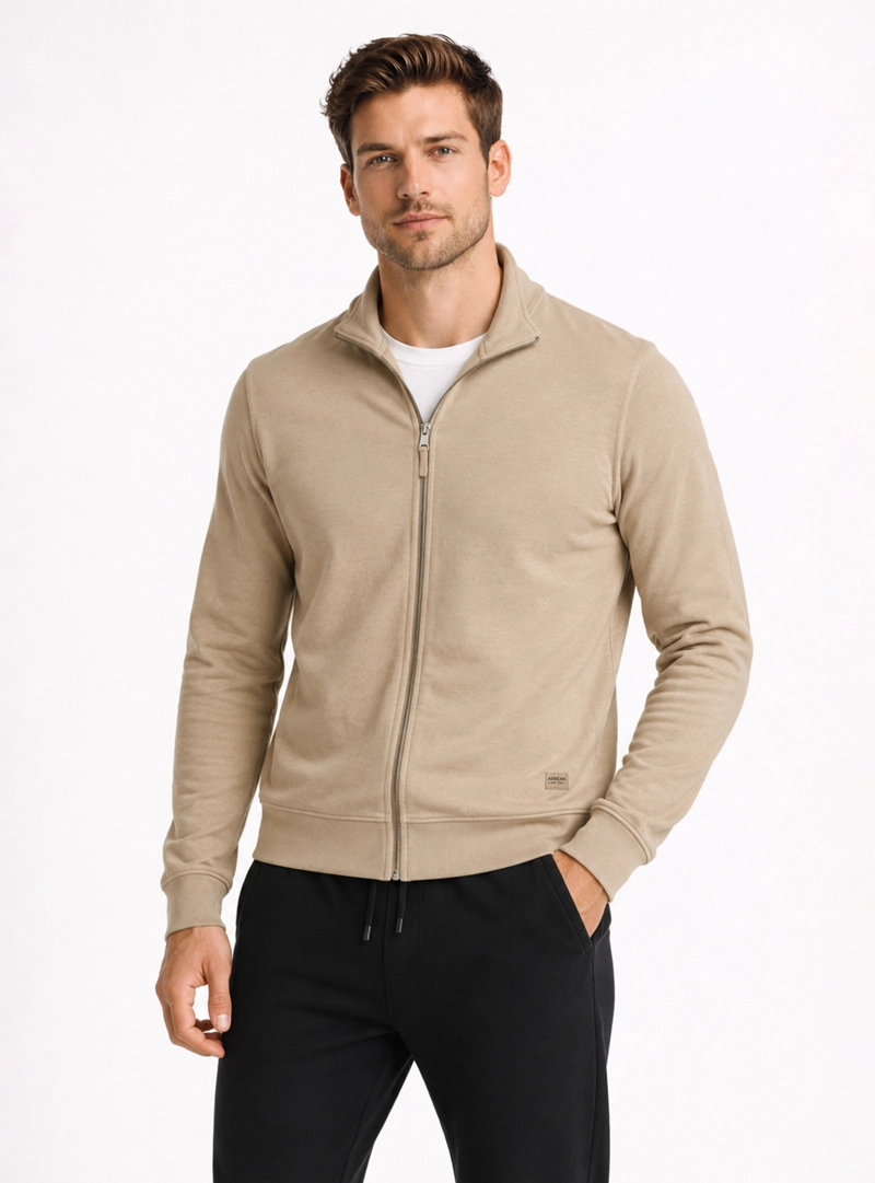 POLERON STONE WASH REGULAR FIT CAFE  ARROW - 1