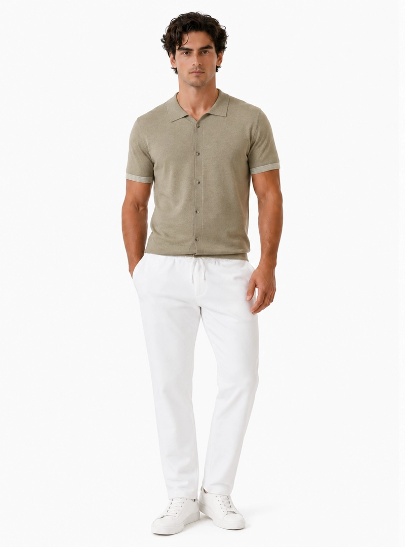 PANTALON SPANDEX REGULAR FIT BLANCO ARROW - 4