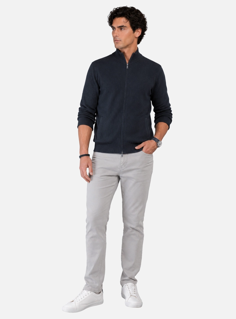 SWEATER CUELLO ALTO REGULAR FIT AZUL MARINO ARROW - 4