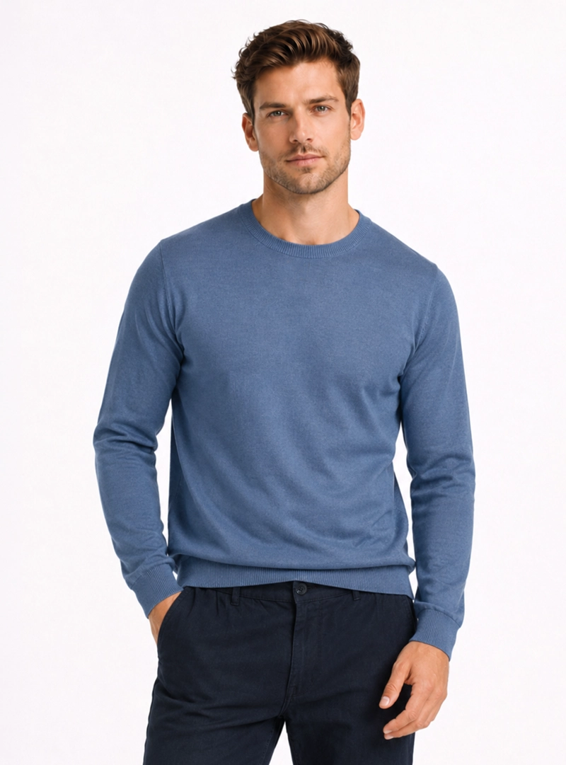 SWEATER STONE WASH REGULAR FIT AZUL ARROW - 1
