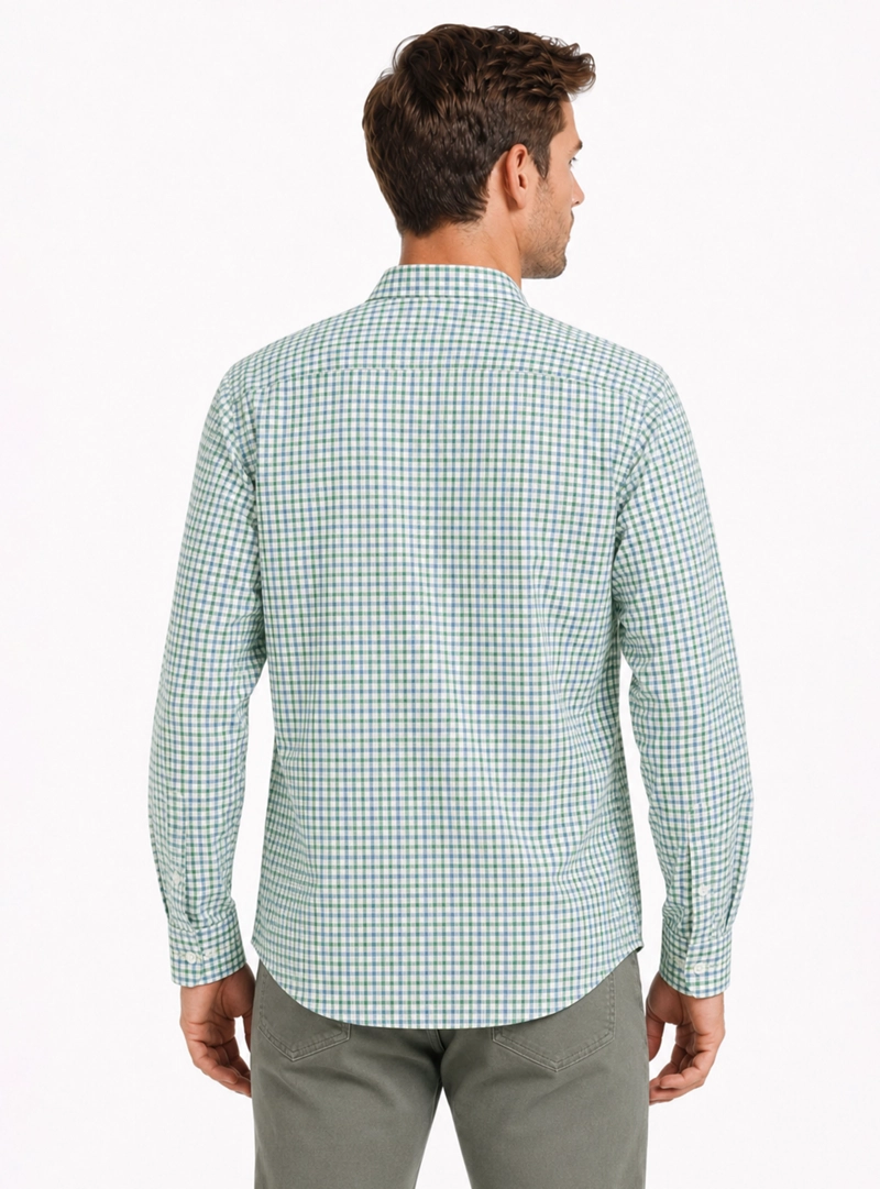 CAMISA A CUADROS REGULAR FIT AZUL ARROW - 2