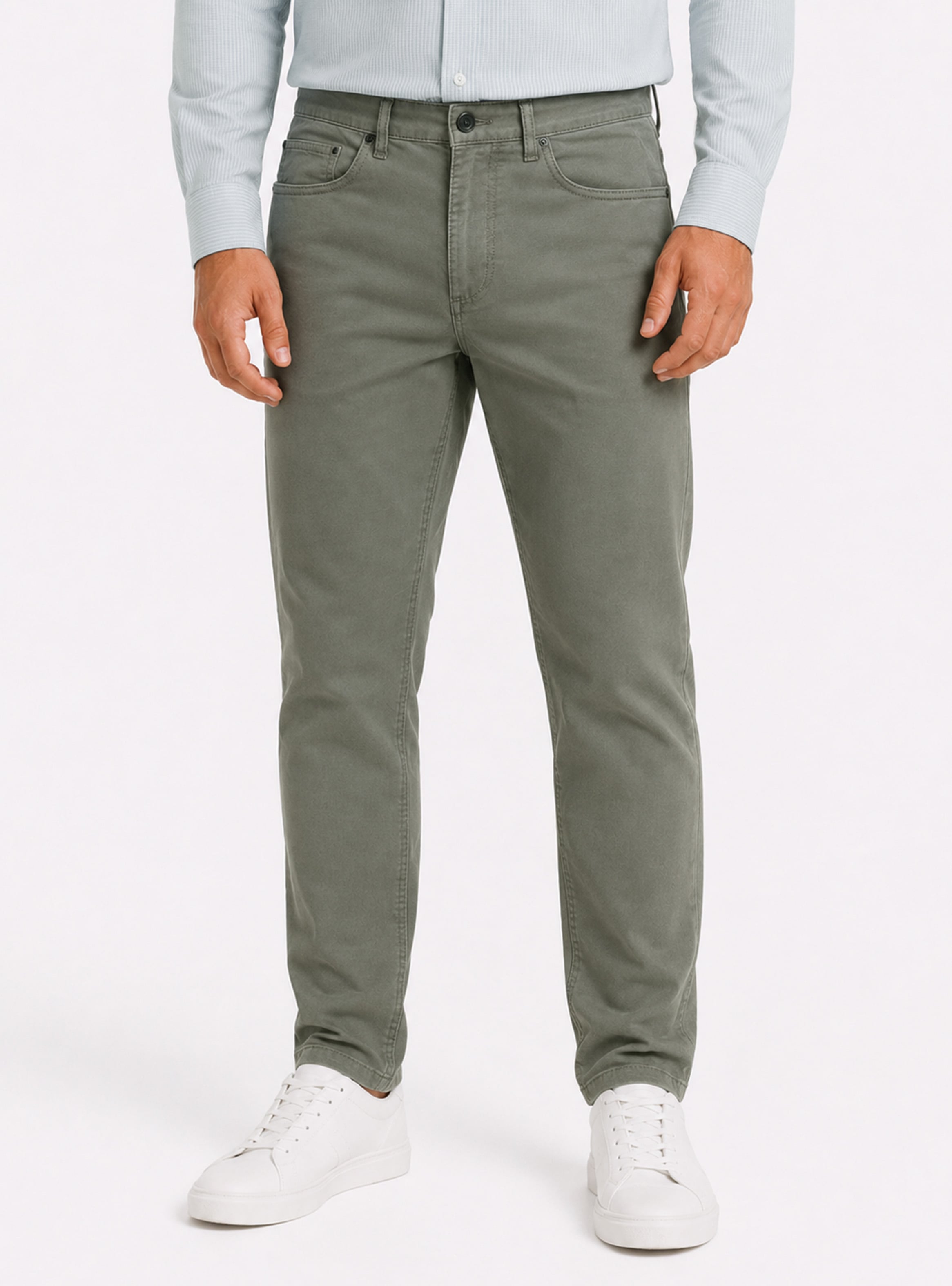 PANTALON 5 POCKET SPANDEX REGULAR FIT VERDE ARROW - 1