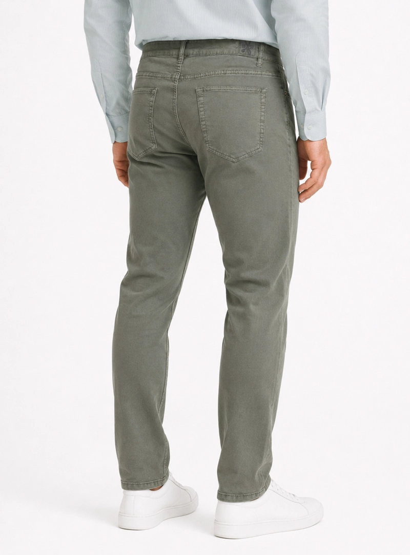 PANTALON 5 POCKET SPANDEX REGULAR FIT VERDE ARROW - 2