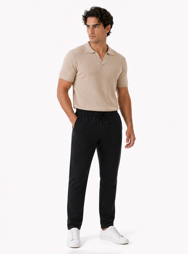 PANTALON SPANDEX REGULAR FIT NEGRO ARROW - 4