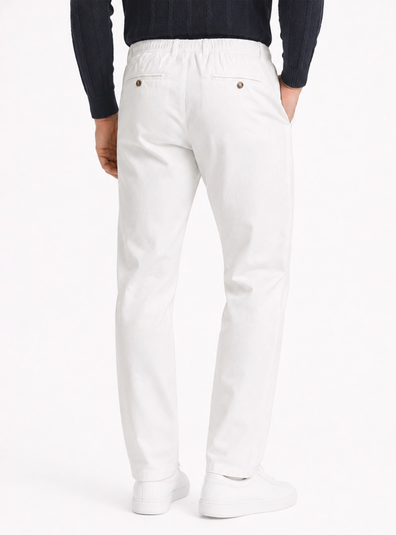 PANTALON LINO ALGODON REGULAR FIT BLANCO ARROW - 2