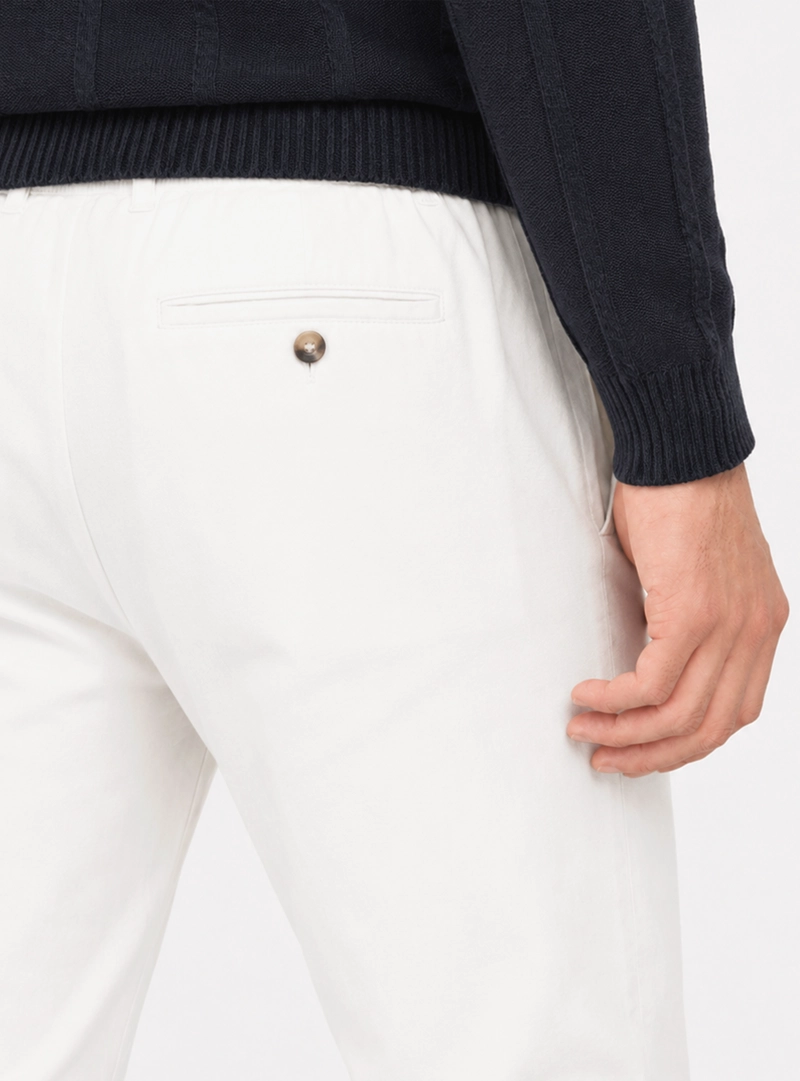 PANTALON LINO ALGODON REGULAR FIT BLANCO ARROW - 3