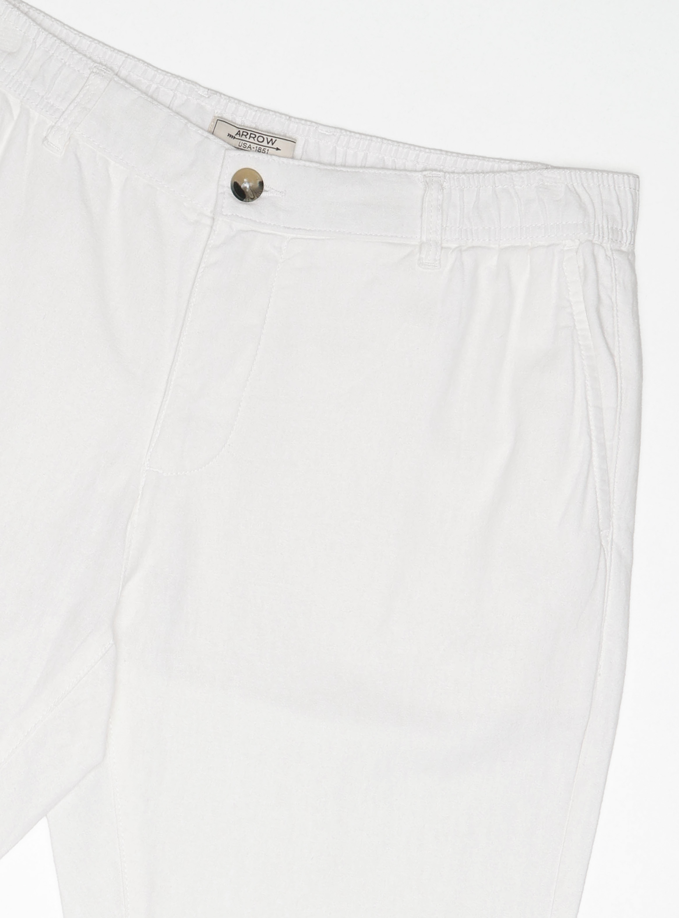 PANTALON LINO ALGODON REGULAR FIT BLANCO ARROW - 5