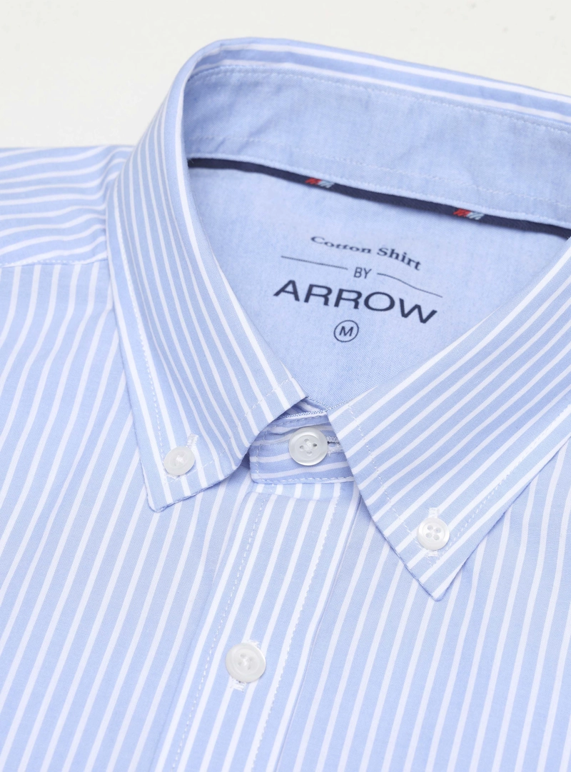 CAMISA A RAYAS REGULAR FIT CELESTE ARROW - 5