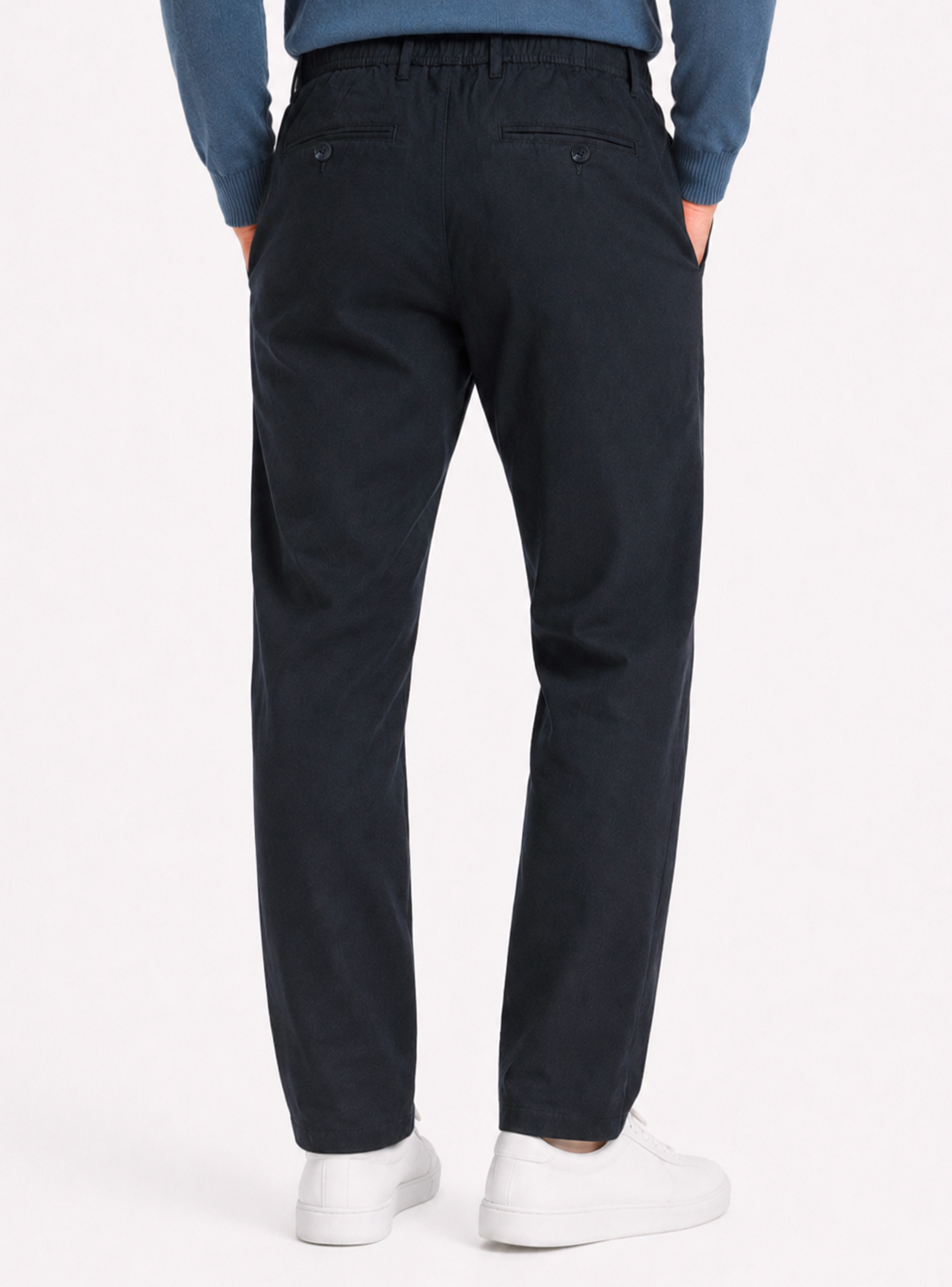 PANTALON LINO ALGODON REGULAR FIT AZUL MARINO ARROW - 2