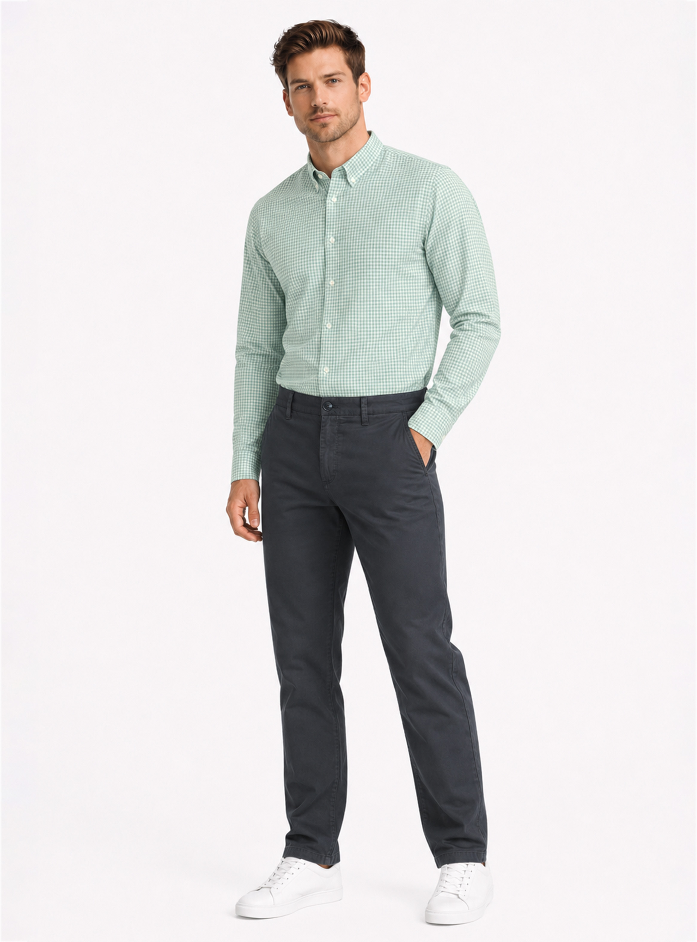 PANTALON CHINO SPANDEX REGULAR FIT AZUL MARINO ARROW - 4