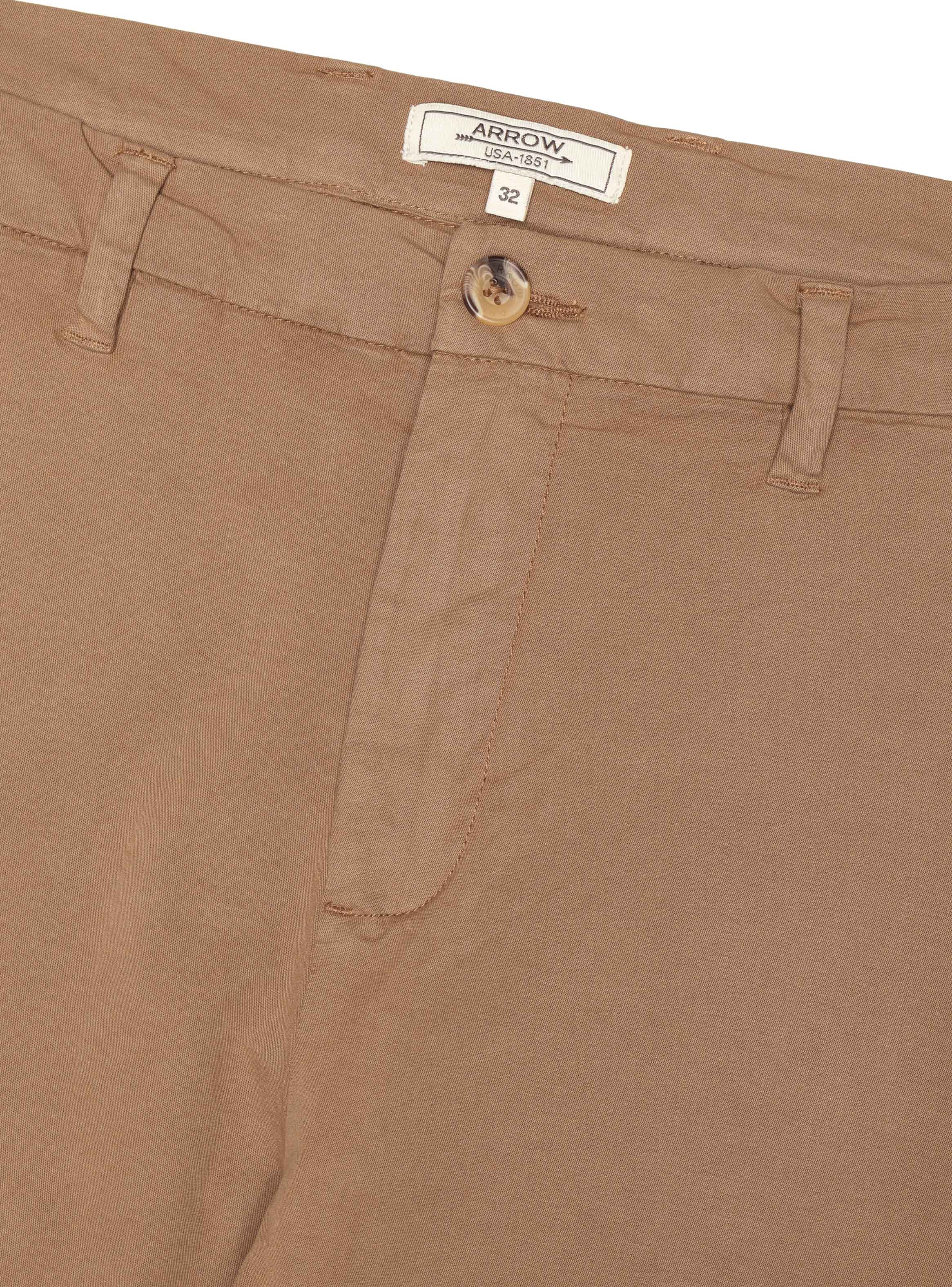 PANTALON CHINO SPANDEX REGULAR FIT TABACO ARROW - 5
