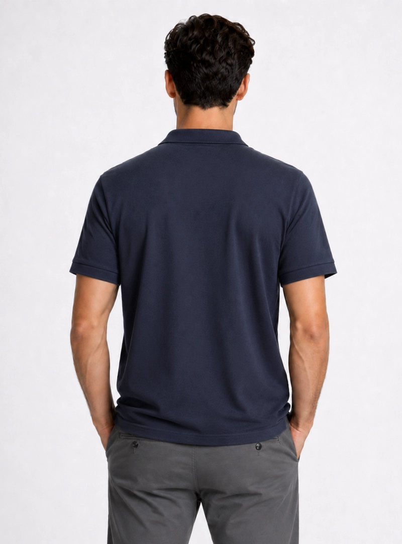 POLERA PIQUE REGULAR FIT AZUL PIERO BUTTI - 2