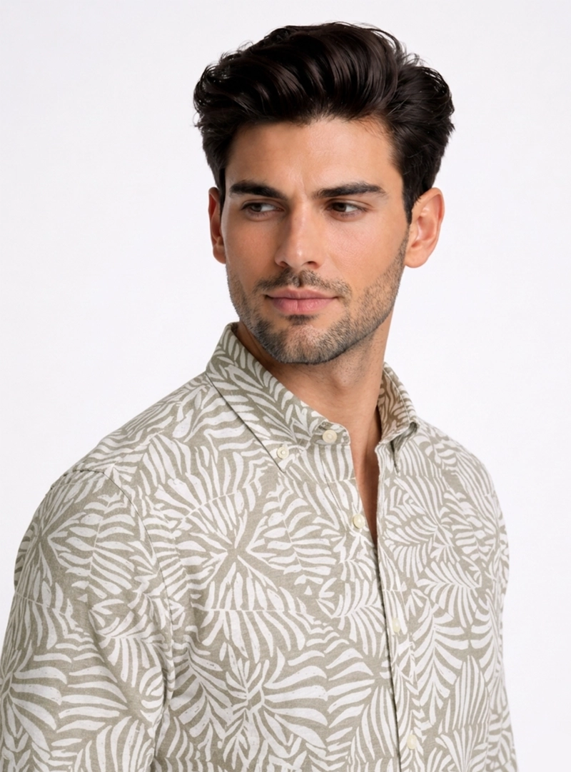 CAMISA PRINT REGULAR FIT CAFE  PIERO BUTTI - 3