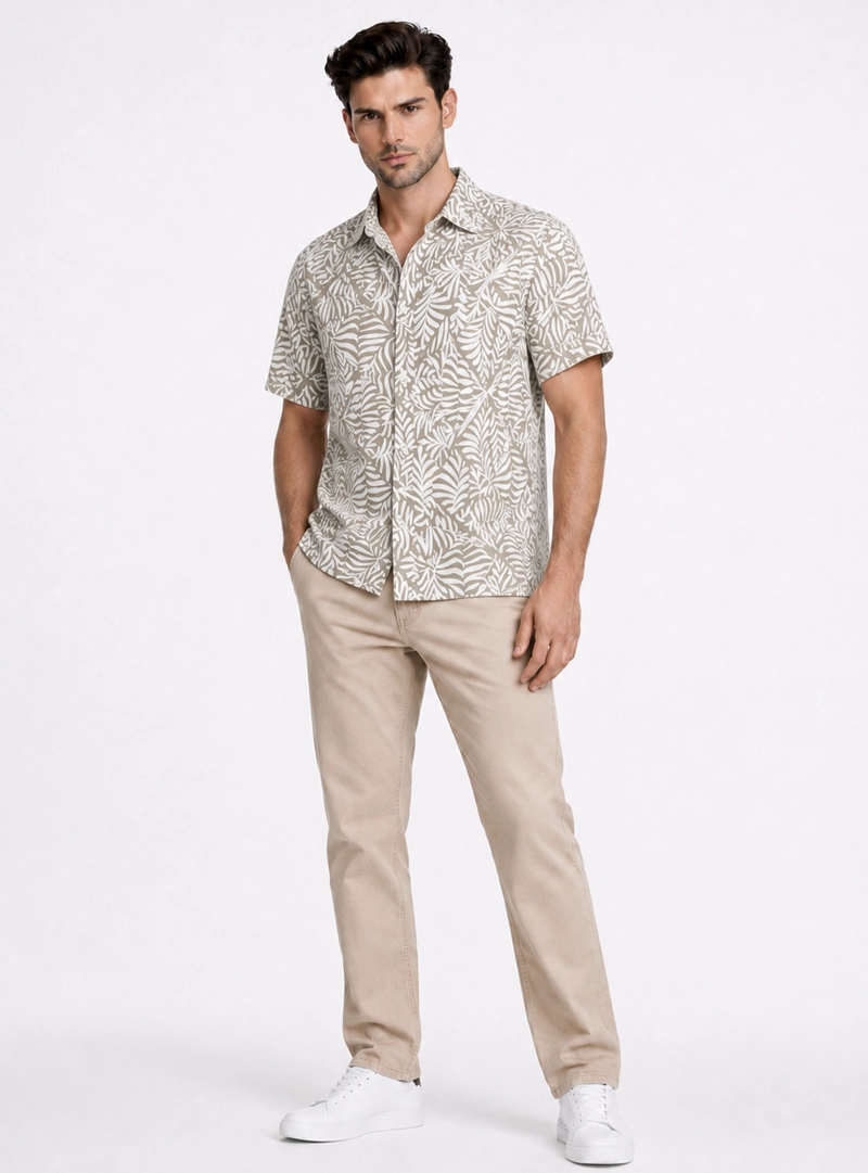 CAMISA PRINT REGULAR FIT CAFE  PIERO BUTTI - 4