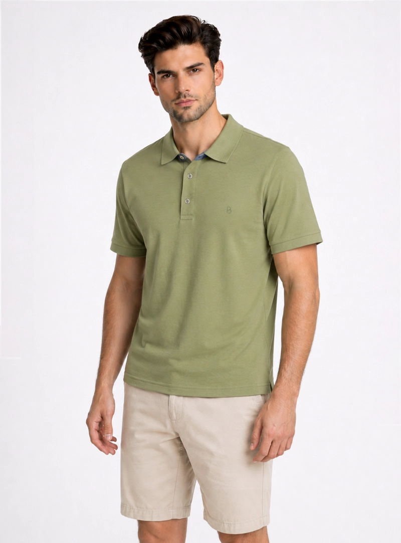 POLERA PIQUE REGULAR FIT VERDE PIERO BUTTI - 1
