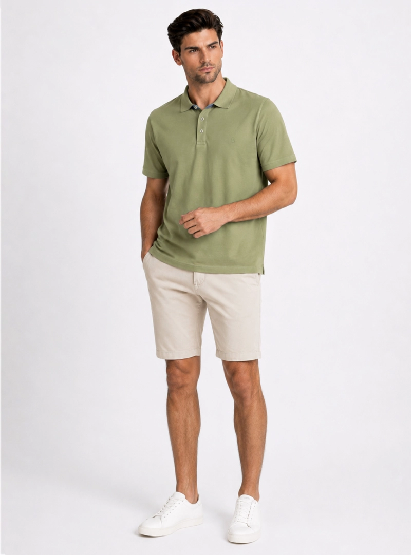POLERA PIQUE REGULAR FIT VERDE PIERO BUTTI - 4