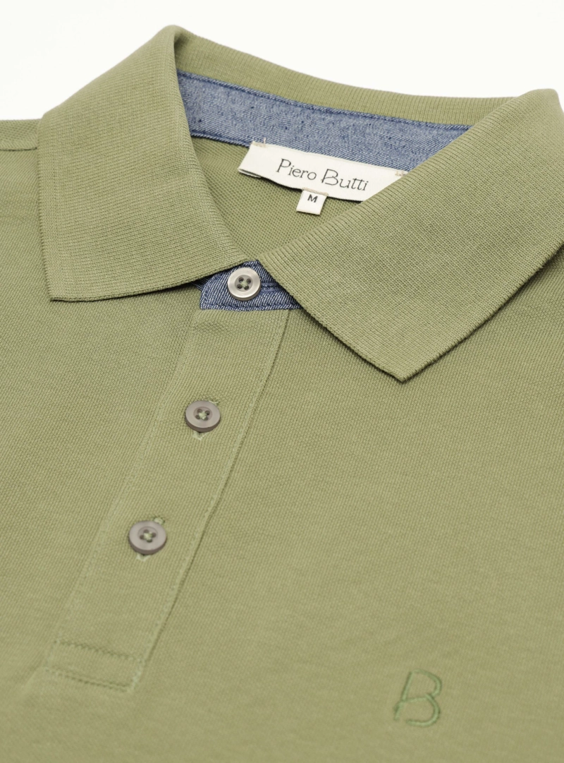 POLERA PIQUE REGULAR FIT VERDE PIERO BUTTI - 5