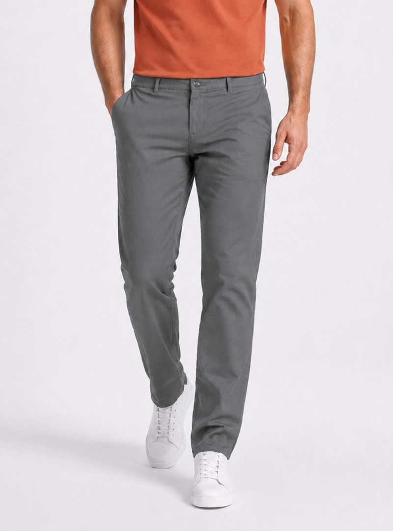 PANTALON CHINO SPANDEX REGULAR FIT GRIS PIERO BUTTI - 1
