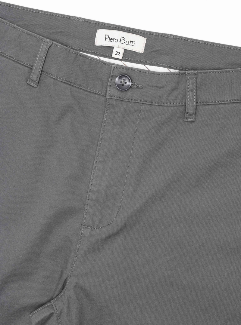 PANTALON CHINO SPANDEX REGULAR FIT GRIS PIERO BUTTI - 4