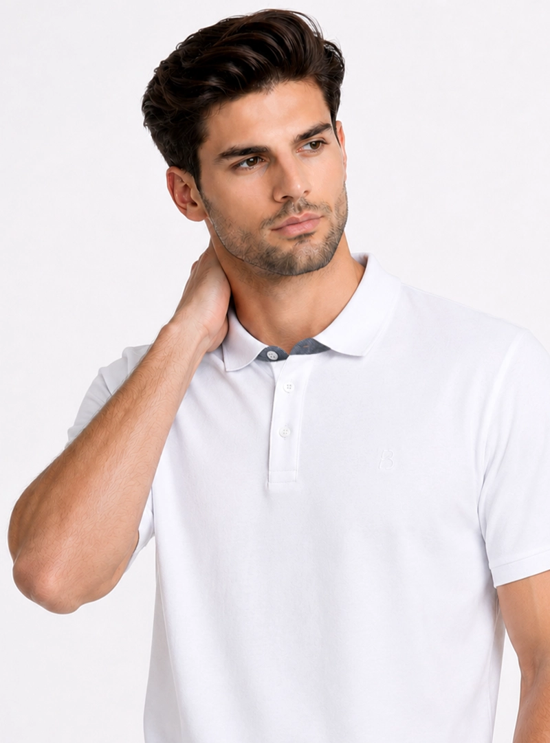 POLERA PIQUE REGULAR FIT BLANCO PIERO BUTTI - 3
