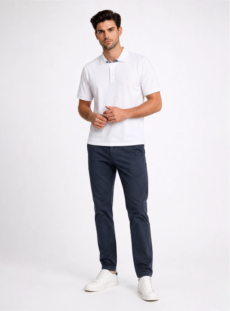 POLERA PIQUE REGULAR FIT BLANCO PIERO BUTTI - 4