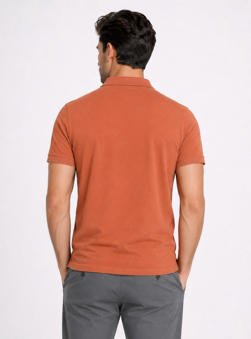 POLERA PIQUE REGULAR FIT TERRACOTA PIERO BUTTI - 2