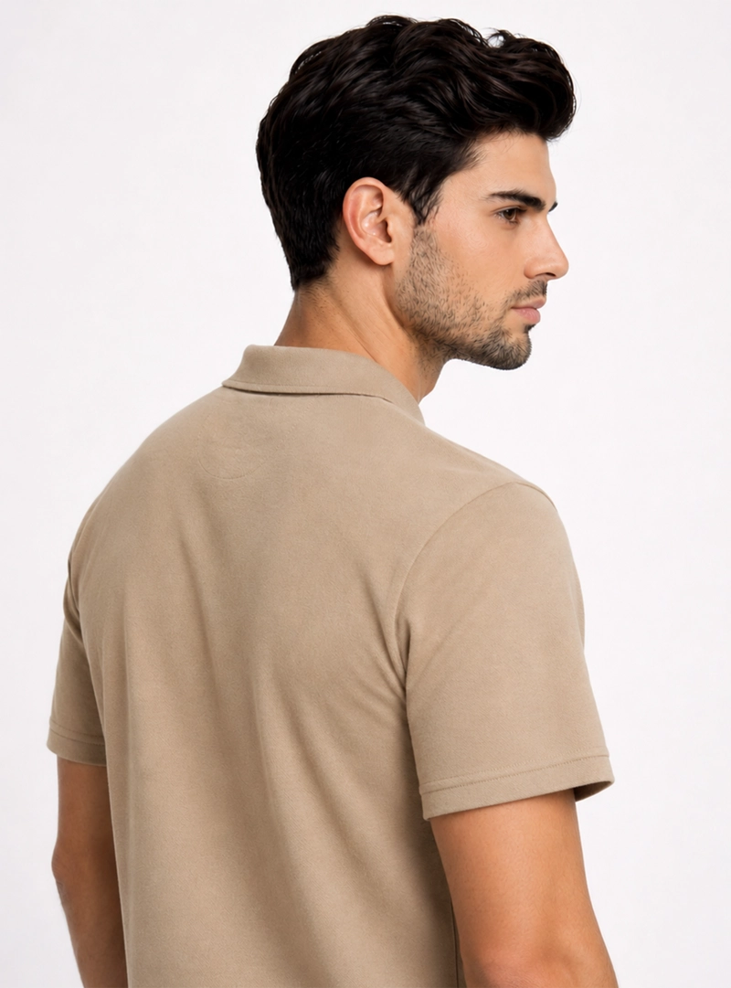 POLERA PIQUE REGULAR FIT CAFE  PIERO BUTTI - 2