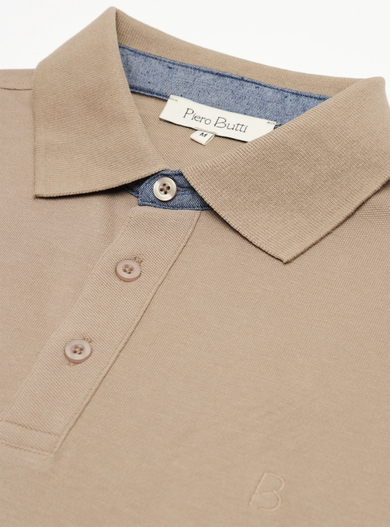 POLERA PIQUE REGULAR FIT CAFE  PIERO BUTTI - 5