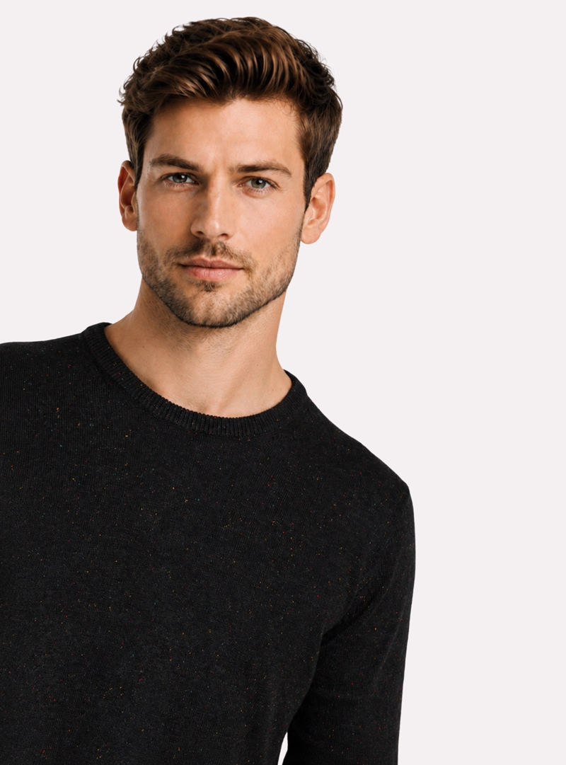 SWEATER CUELLO REDONDO REGULAR FIT NEGRO ARROW - 3