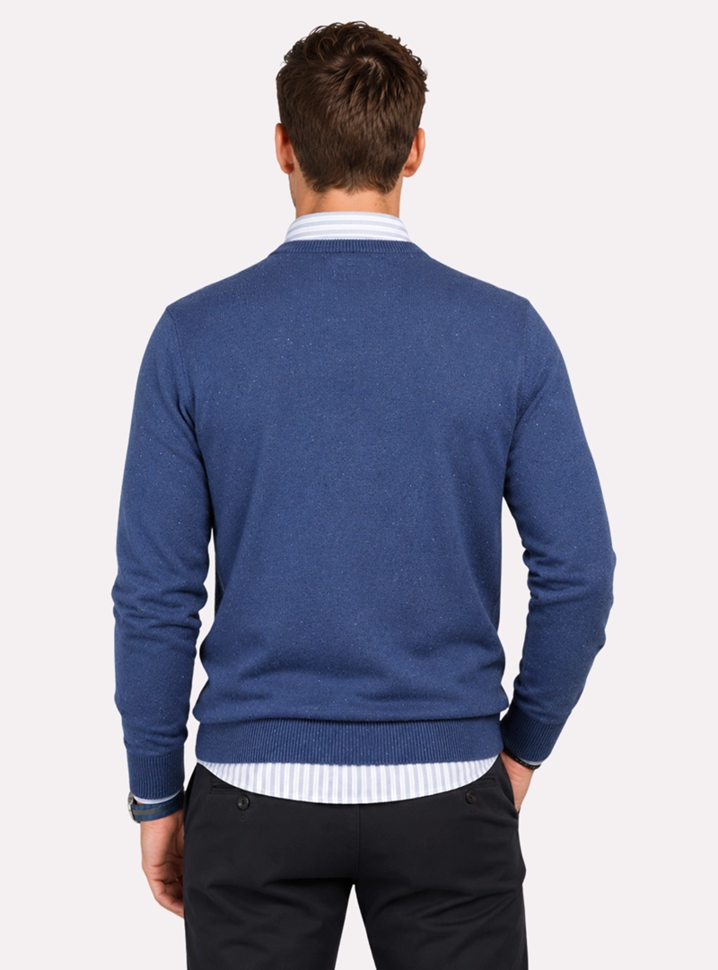 SWEATER CUELLO REDONDO REGULAR FIT AZUL CLARO ARROW - 2