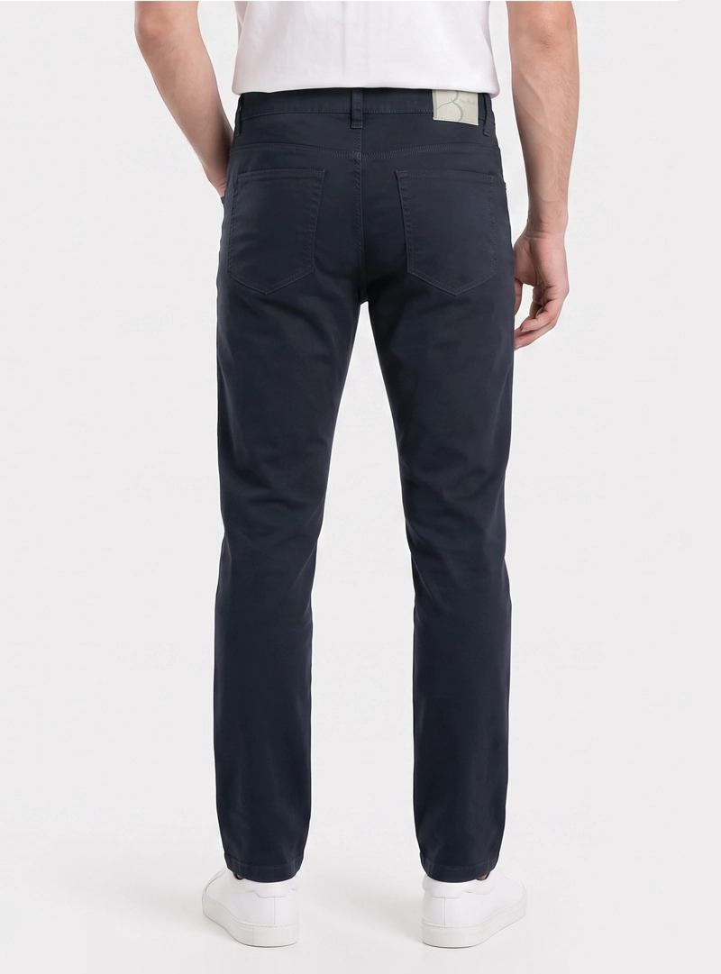 PANTALON 5 POCKET SPANDEX REGULAR FIT AZUL MARINO PIERO BUTTI - 2