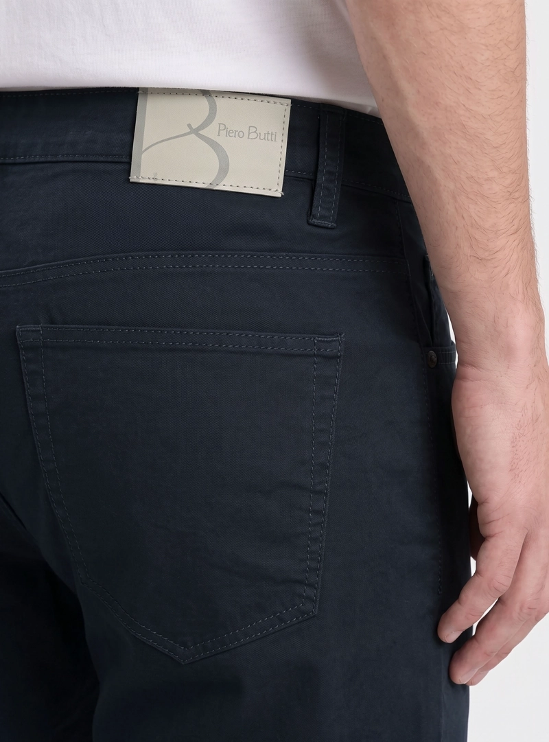 PANTALON 5 POCKET SPANDEX REGULAR FIT AZUL MARINO PIERO BUTTI - 3