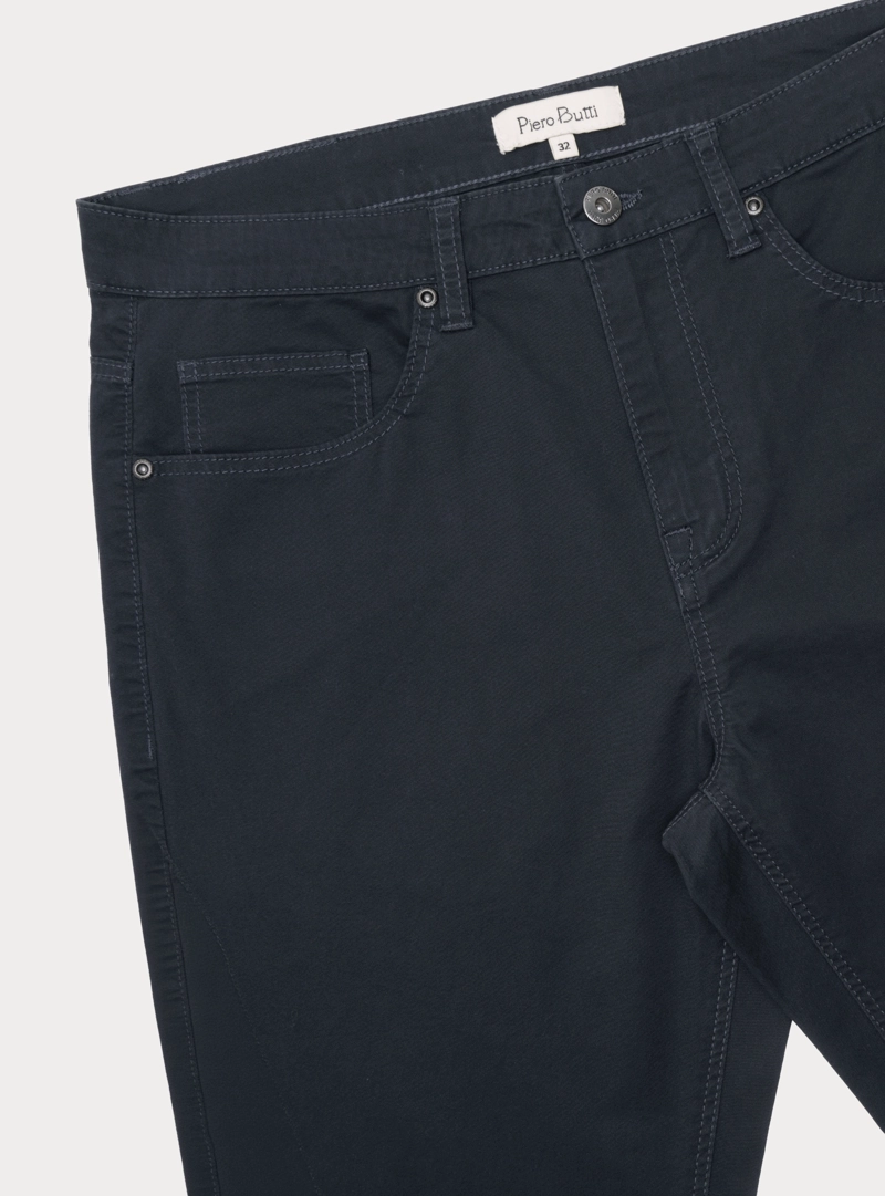 PANTALON 5 POCKET SPANDEX REGULAR FIT AZUL MARINO PIERO BUTTI - 5