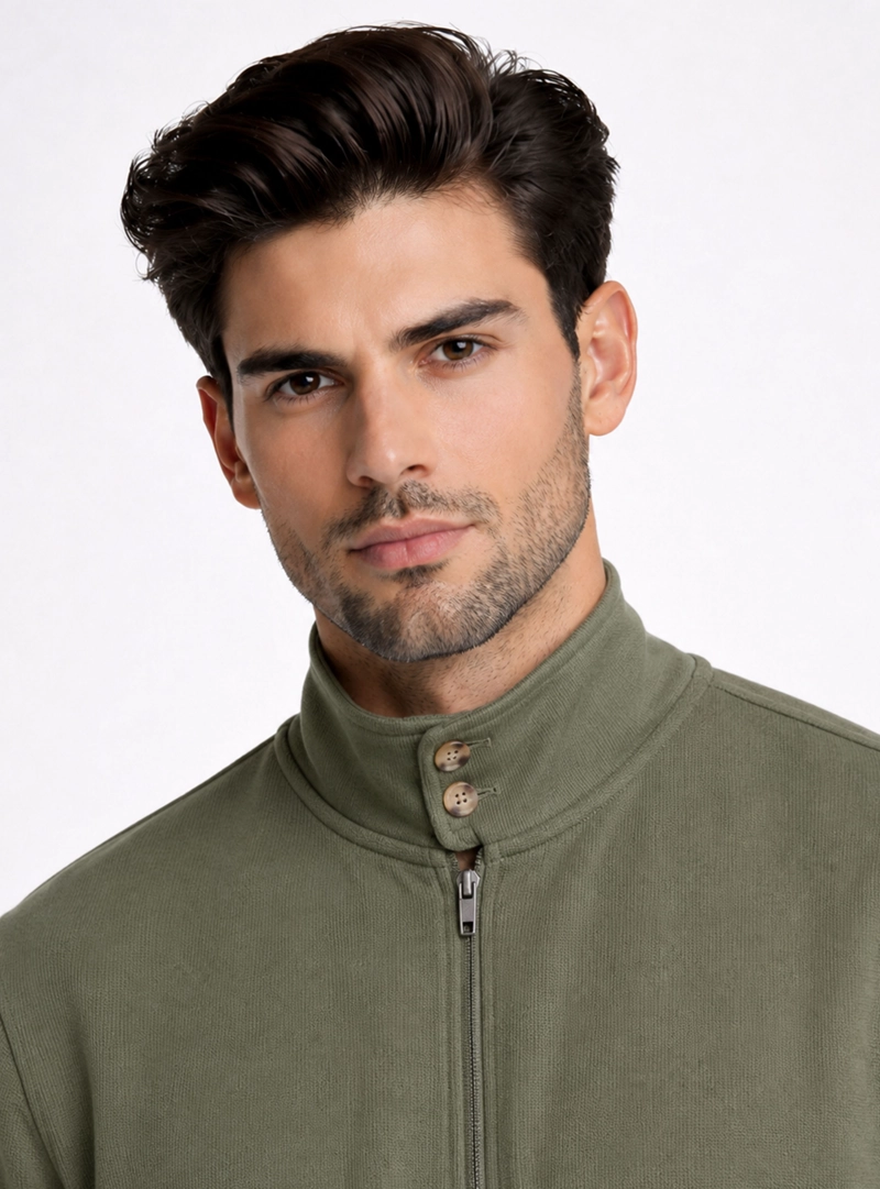 POLERON CUELLO ALTO REGULAR FIT VERDE PIERO BUTTI - 4