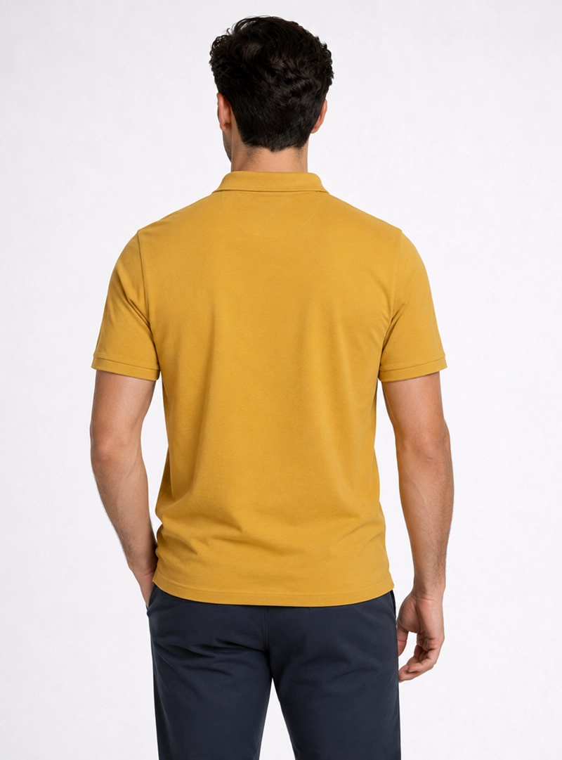POLERA PIQUE REGULAR FIT MOSTAZA PIERO BUTTI - 2