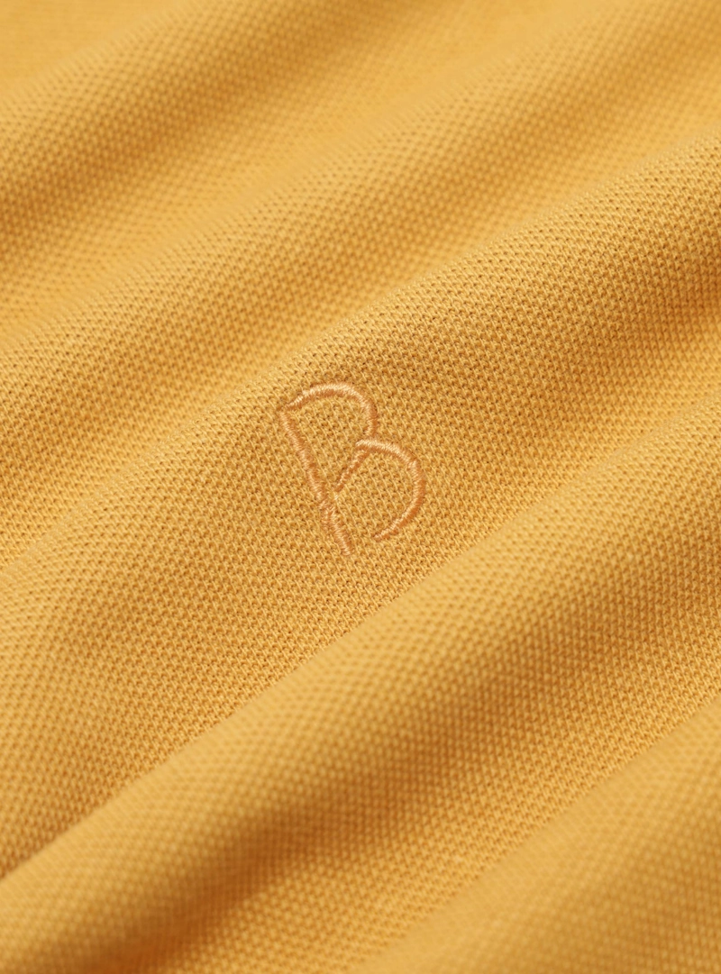 POLERA PIQUE REGULAR FIT MOSTAZA PIERO BUTTI - 5