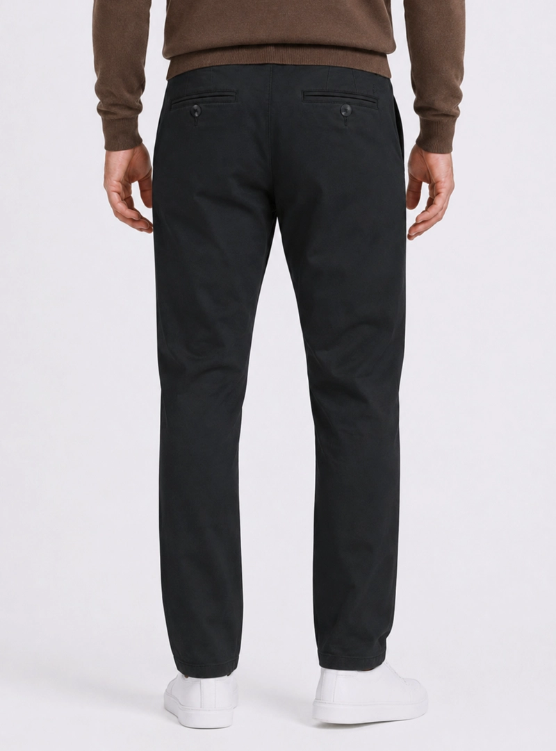 PANTALON CHINO SPANDEX REGULAR FIT NEGRO PIERO BUTTI - 2