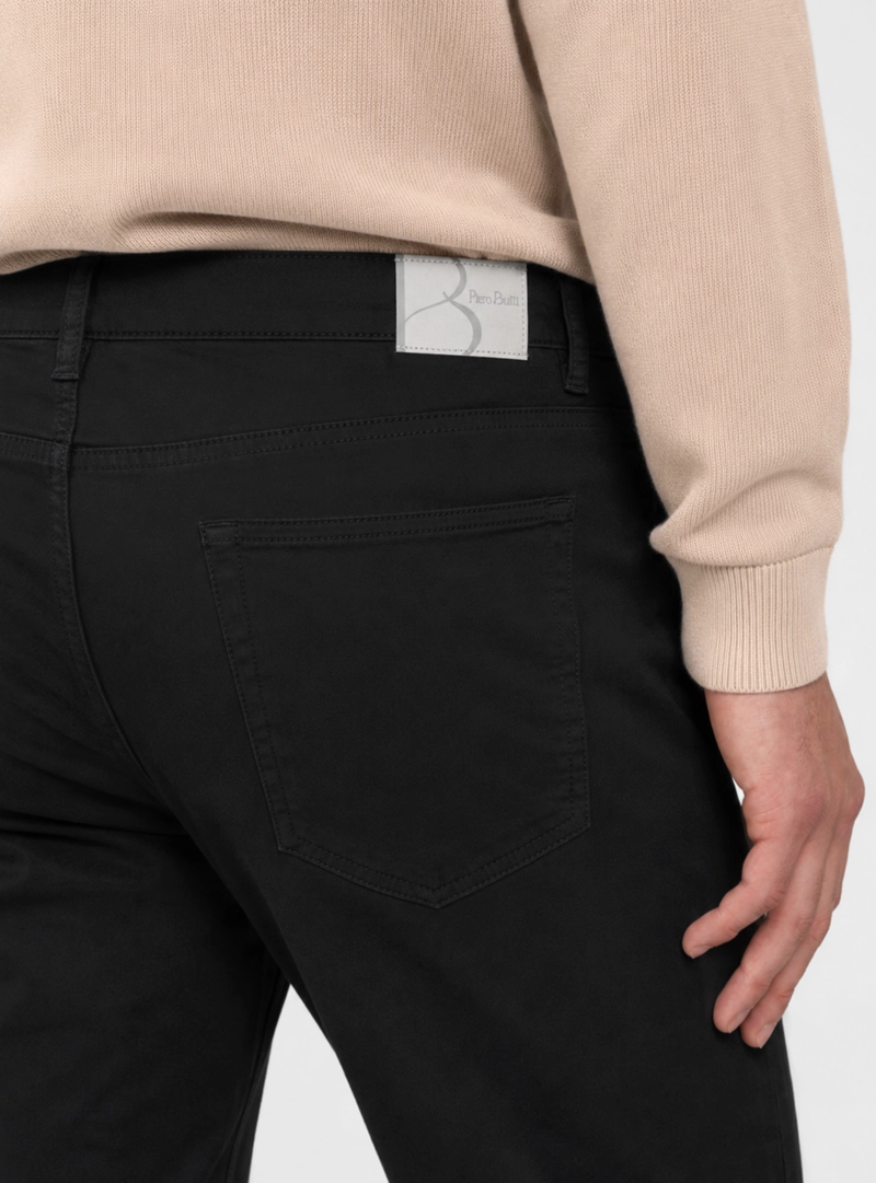 PANTALON 5 POCKET SPANDEX REGULAR FIT NEGRO PIERO BUTTI - 3