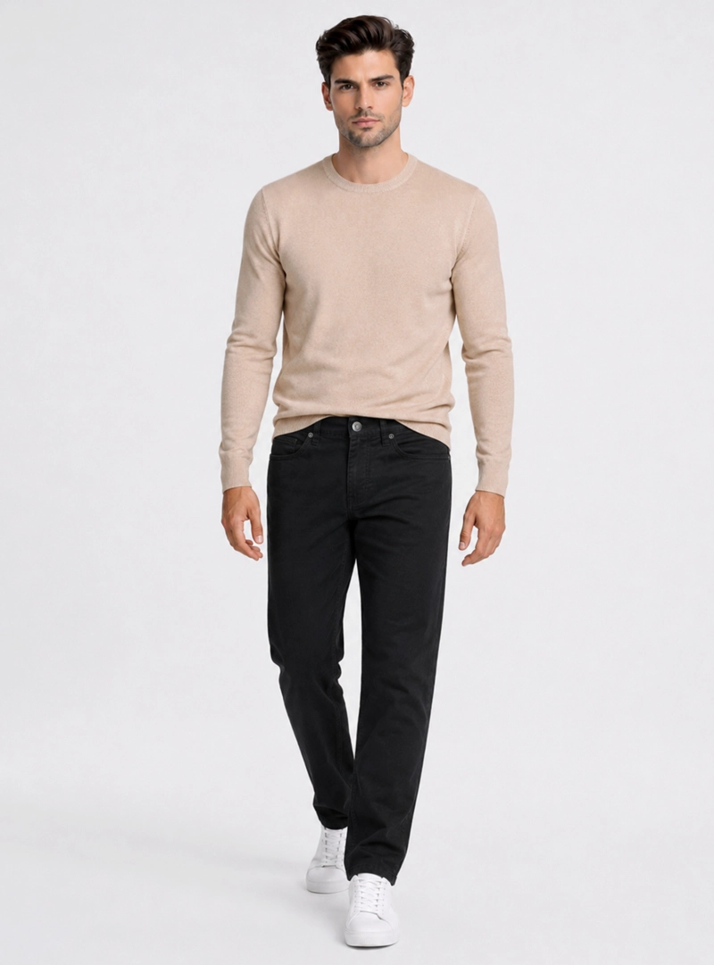 PANTALON 5 POCKET SPANDEX REGULAR FIT NEGRO PIERO BUTTI - 4