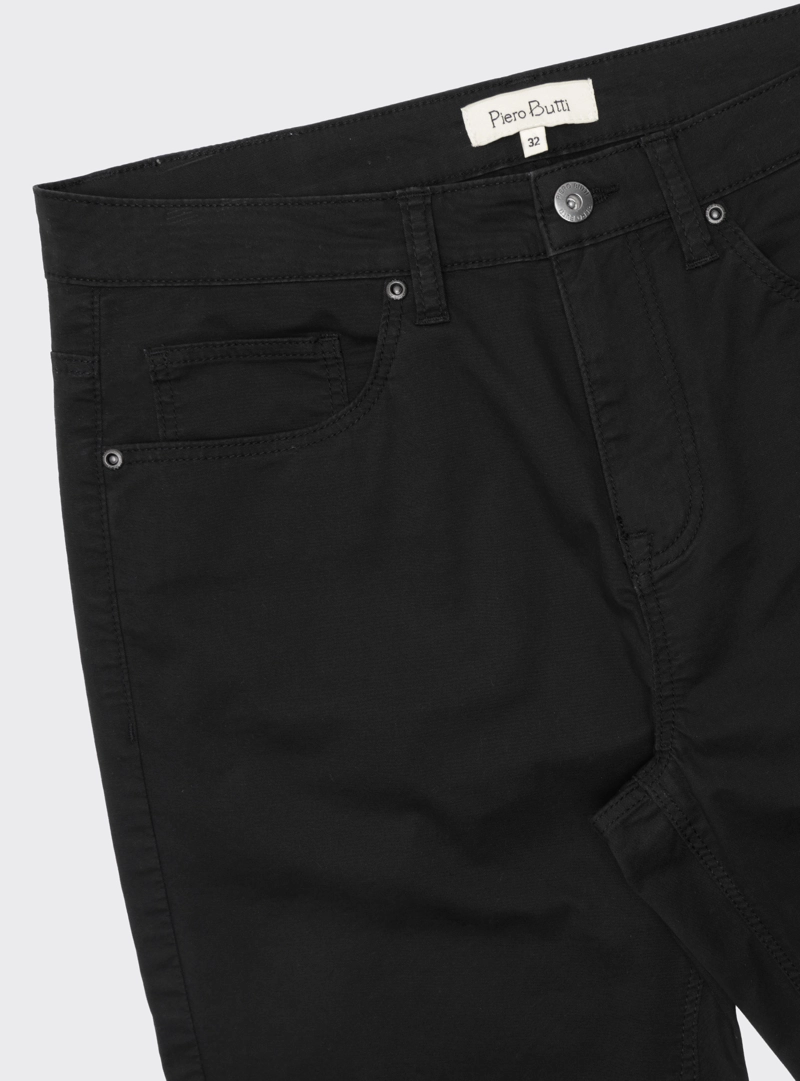 PANTALON 5 POCKET SPANDEX REGULAR FIT NEGRO PIERO BUTTI - 5