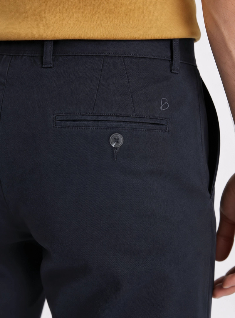 PANTALON CHINO SPANDEX REGULAR FIT AZUL MARINO PIERO BUTTI - 3
