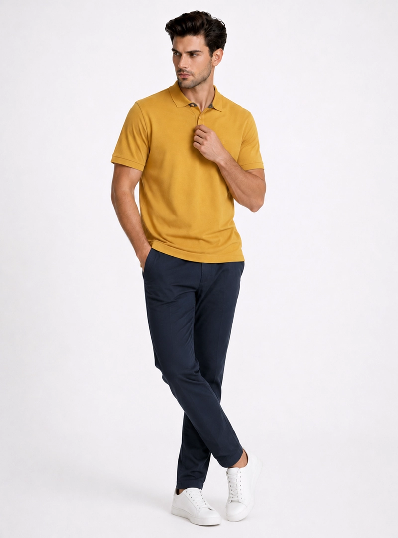 PANTALON CHINO SPANDEX REGULAR FIT AZUL MARINO PIERO BUTTI - 4