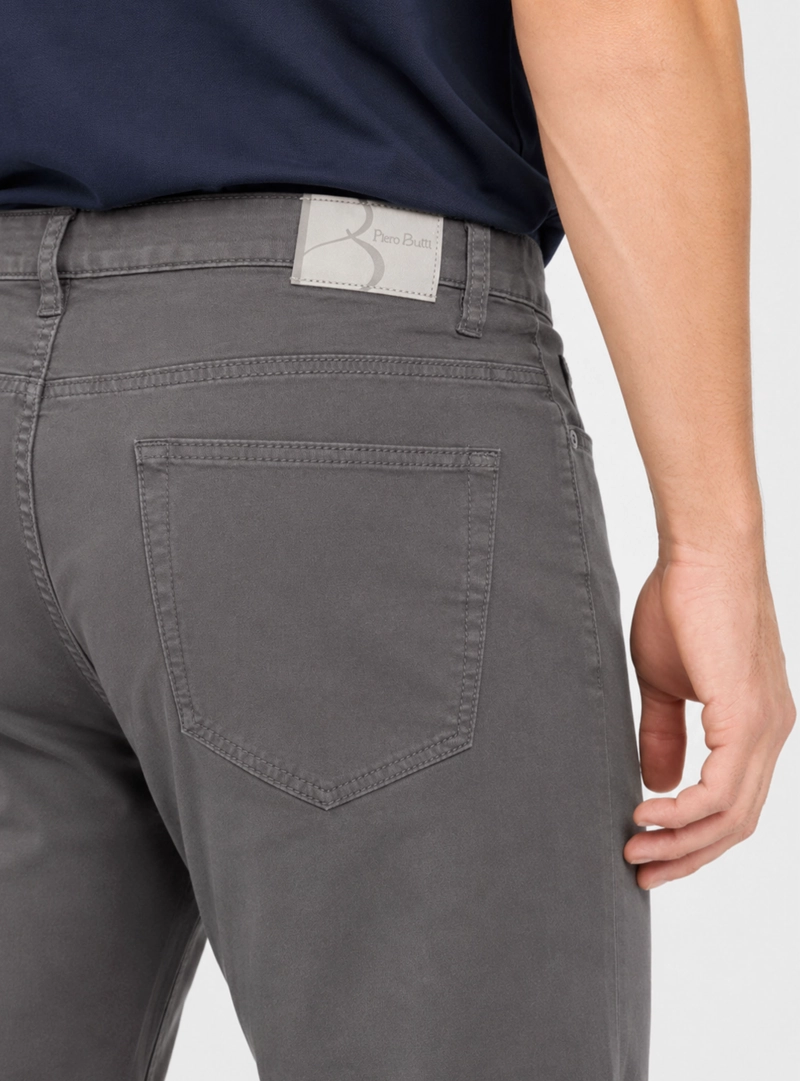 PANTALON 5 POCKET SPANDEX REGULAR FIT GRIS PIERO BUTTI - 3