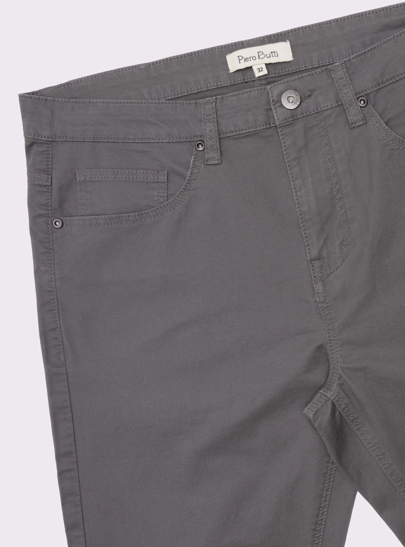 PANTALON 5 POCKET SPANDEX REGULAR FIT GRIS PIERO BUTTI - 5