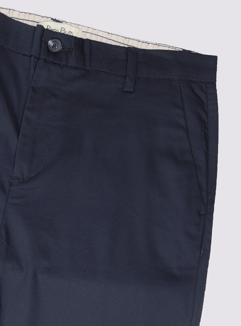 PANTALON LISO SPANDEX REGULAR FIT AZUL MARINO PIERO BUTTI - 5